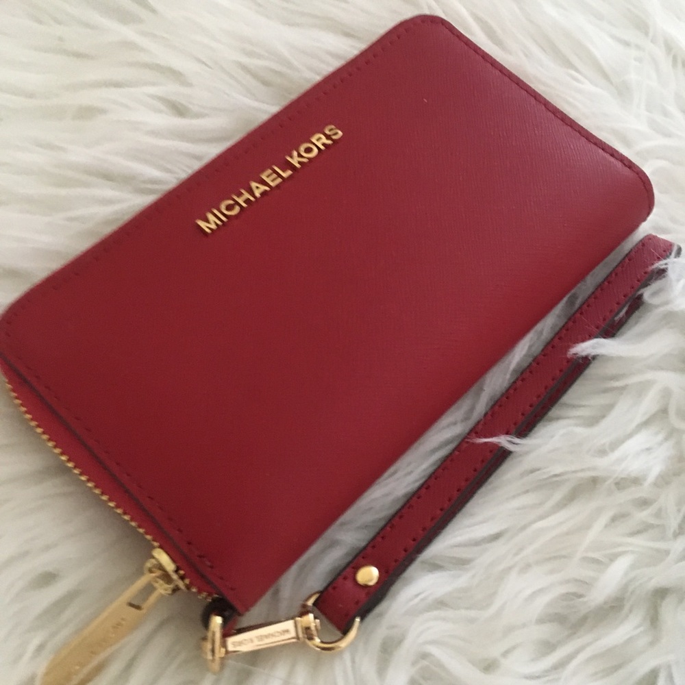 Firm ✨Michael Kors jet set Large flat phone wallet - Picture 2 of 8